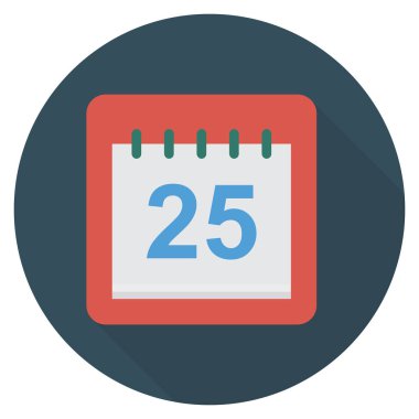 Tarih ve ay için İş Yönetimi Düz simgesi 