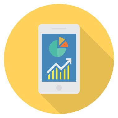 Grafik & raporu için İş Yönetimi Düz simgesi 