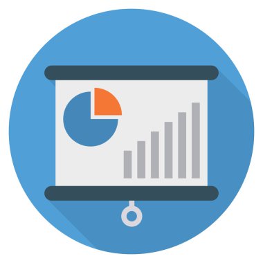 Pano & grafiği için İş Yönetimi Düz simgesi 