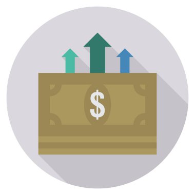 Para ve nakit için İş Yönetimi Flat simgesi 