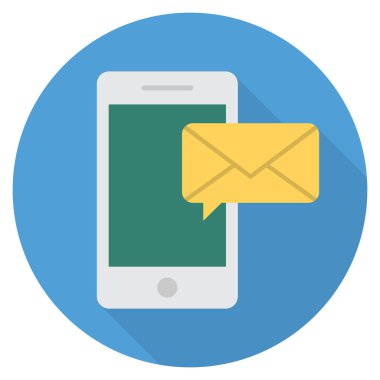 İleti & metni için İş Yönetimi Düz simgesi