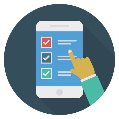 Görev listesi & raporu için İş Yönetimi Düz simgesi 