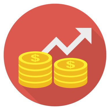 Para & büyümesi için İş Yönetimi Düz simgesi 