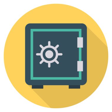 Güvenli & güvenlik için İş Yönetimi Düz simgesi 