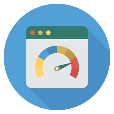 metre & hızı için İş Yönetimi Düz simgesi