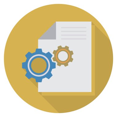 Belge ayarları için İş Yönetimi Düz simgesi 