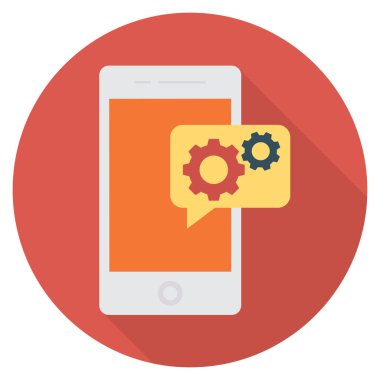 Mobil & ayar için İş Yönetimi Düz simgesi 