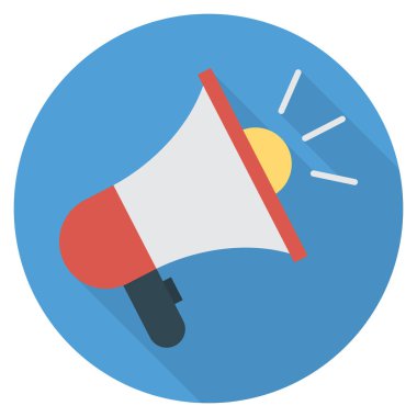 Hoparlör ve anons için İş Yönetimi Düz simgesi