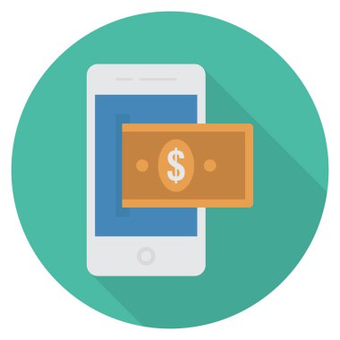 Dolar & parası için İş Yönetimi Düz simgesi