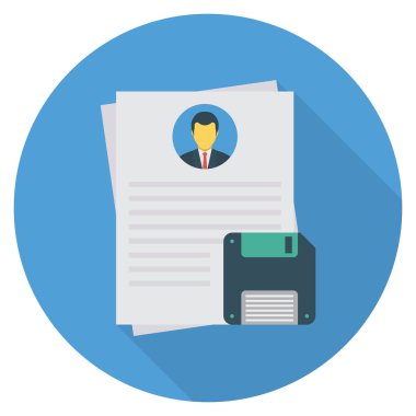 Disketi kaydetmek için İş Yönetimi Düz simgesi 