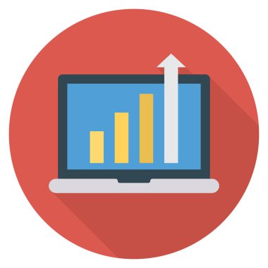 Grafiği & yükseltmek için İş Yönetimi Düz simgesi 