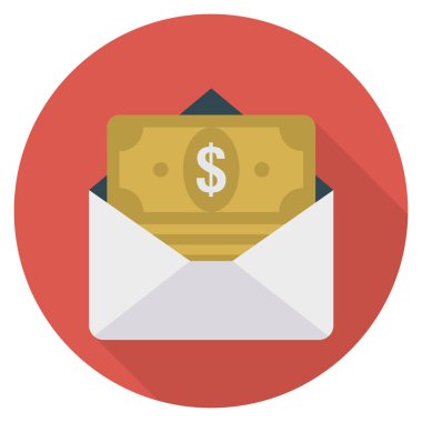 Açık & Dolar için İş Yönetimi Düz simgesi 