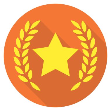 Yıldız & rozeti için İş Yönetimi Düz simgesi 