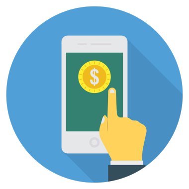 Dokunmak için İş Yönetimi Düz simgesi 