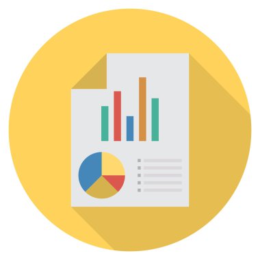 Rapor & tablosu için İş Yönetimi Düz simgesi 