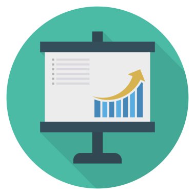 Grafik & raporu için İş Yönetimi Düz simgesi