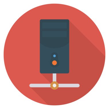 Veritabanı & ağı için İş Yönetimi Düz simgesi 