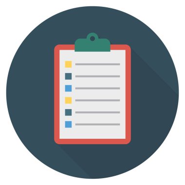 Belge & listesi için İş Yönetimi Düz simgesi