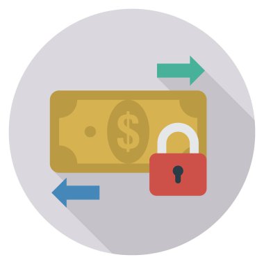 Kilit & güvenli için İş Yönetimi Düz simgesi