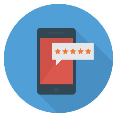 Yıldız & kabarcığı için İş Yönetimi Düz simgesi 