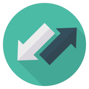 Değişim & oku için İş Yönetimi Düz simgesi