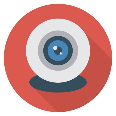 Kamera & görüntüsü çağrısı için İş Yönetimi Düz simgesi 