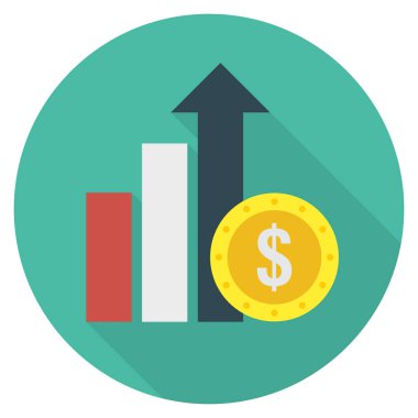 Grafiği & yükseltmek için İş Yönetimi Düz simgesi