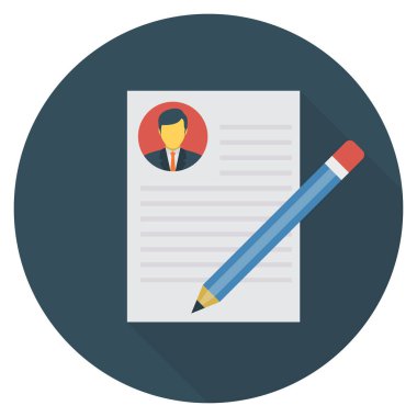 Cv & belgesi için İş Yönetimi Düz simgesi