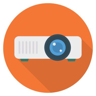 Projektör & sunumu için İş Yönetimi Düz simgeleri 