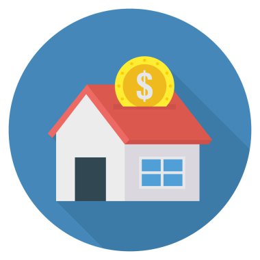 Dolar & tasarrufu için İş Yönetimi Düz simgeleri 