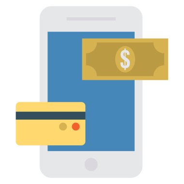 Çevrimiçi & kredi için İş Yönetimi Düz simgeleri