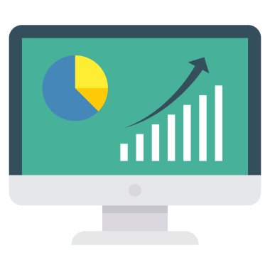Grafik & çizelgesi için İş Yönetimi Düz simgesi