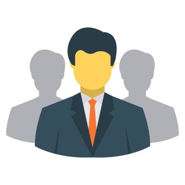 Grup & çalışanı için İş Yönetimi Düz simgesi