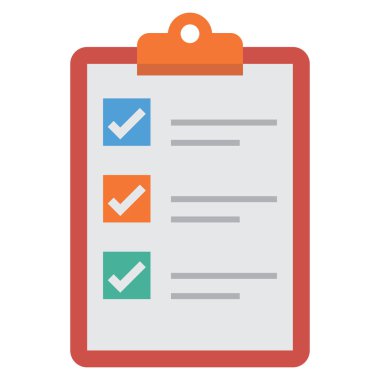 Business Management Flat icons for task list  & mark list 