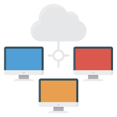 Bağlantı & bulut için İş Yönetimi Düz simgesi