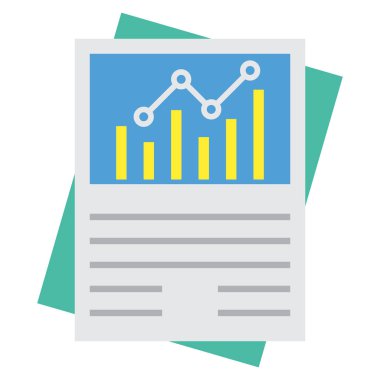 Grafik & raporu için İş Yönetimi Düz simgesi 