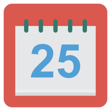 Tarih ve ay için İş Yönetimi Düz simgesi 