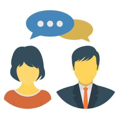 Metin & ileti için İş Yönetimi Düz simgesi 