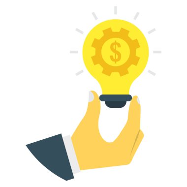 Düşünmek ve yaratıcı olmak için İş Yönetimi Düz simgesi 