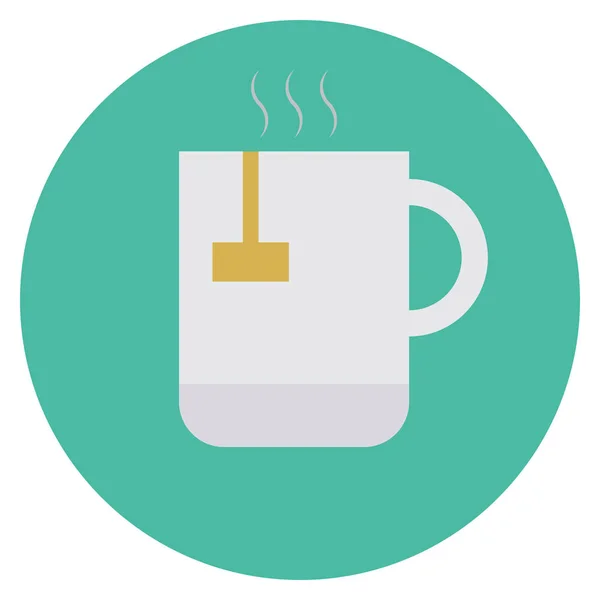 Business Management Flat Icon Voor Koffie Beker — Stockvector