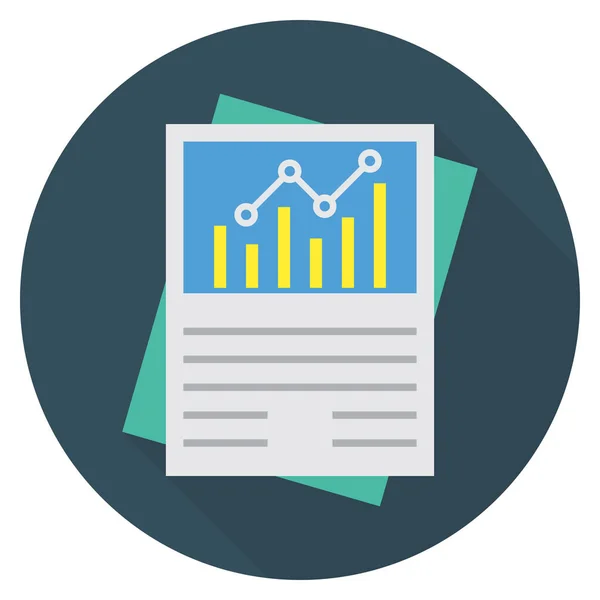 Business Management Ícone Plano Para Gráfico Relatório — Vetor de Stock