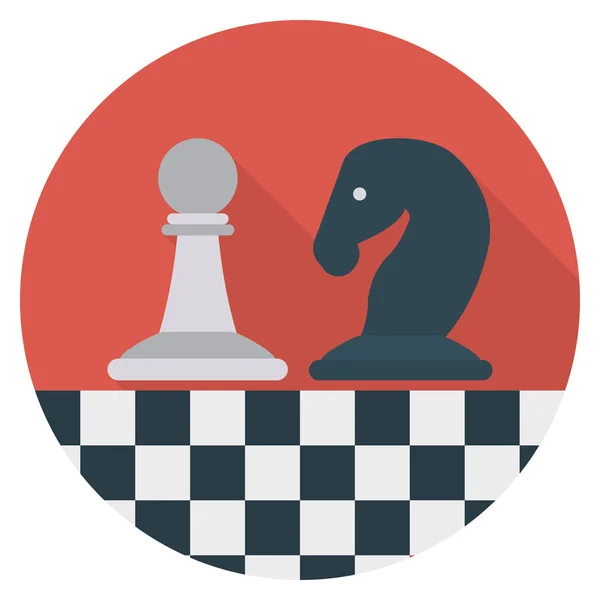 Плоская Иконка Управления Бизнесом Игры Стратегии — стоковый вектор