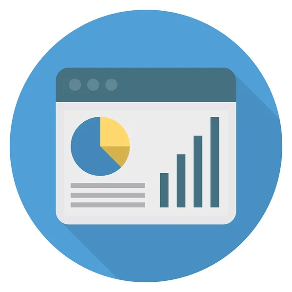 Business Management Flat Ikon För Diagram Rapport — Stock vektor