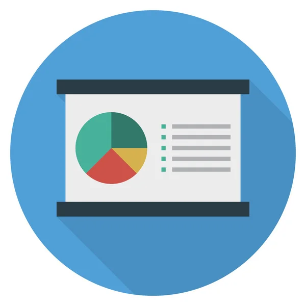 Business Management Icono Plano Para Gráfico Informe — Archivo Imágenes Vectoriales