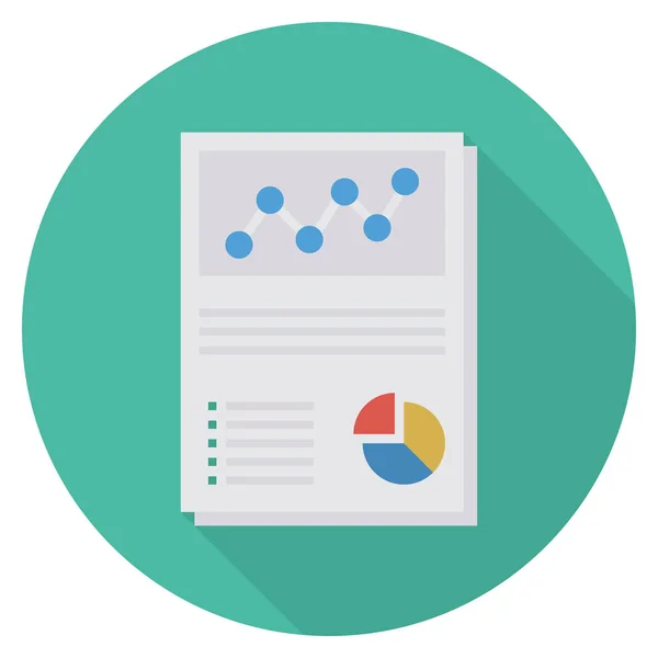 Business Management Flat Icon Voor Rapport Analyse — Stockvector
