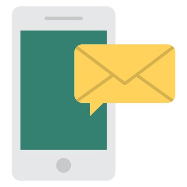 İleti & metni için İş Yönetimi Düz simgesi