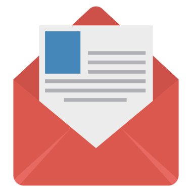 İleti & gelen kutusu için İş Yönetimi Düz simgesi