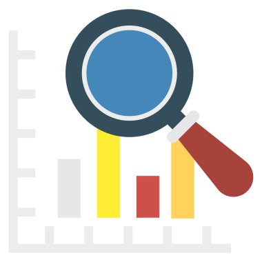 Arama & raporu için İş Yönetimi Düz simgesi 
