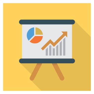 Pano & grafiği için İş Yönetimi Düz simgesi