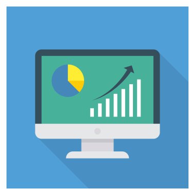 Grafik & çizelgesi için İş Yönetimi Düz simgesi